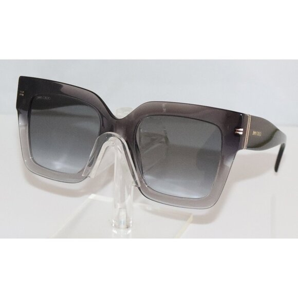 New Women's Jimmy Choo Transparent Gray Oversized Sunglasses